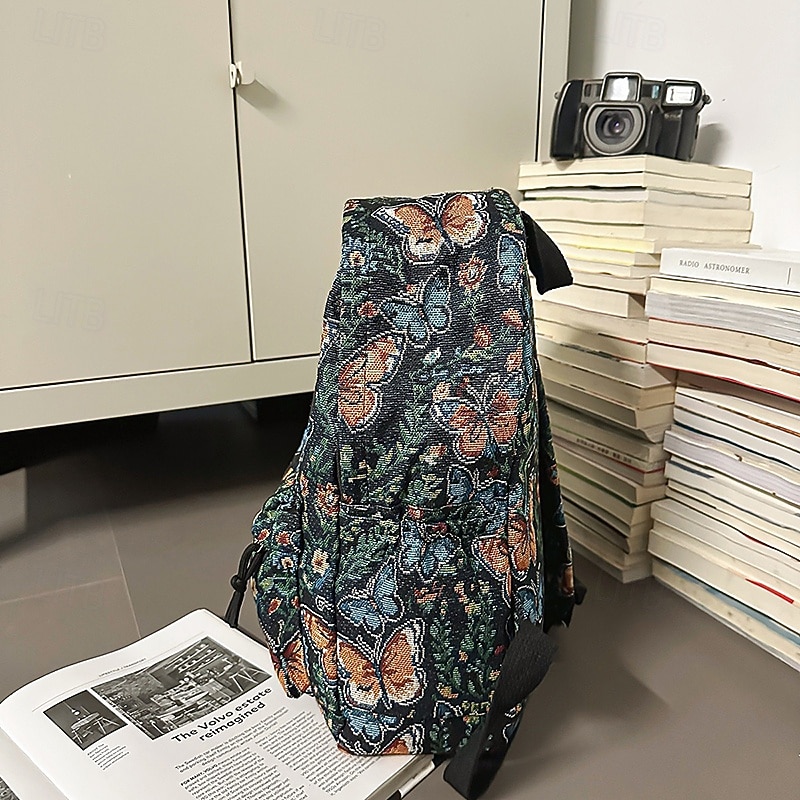 Women's Boho Floral Tapestry Backpack, Vintage Butterfly Print School Bag with Large Capacity for College, Travel, Festivals and Everyday Use 2026 - $24.99 –P5