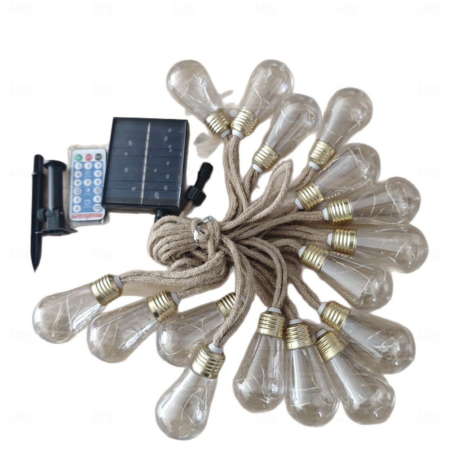 Solar Outdoor Camping Light Bulb Fairy String Light 8m 16LED Waterproof Wedding Party Atmosphere Landscape Light Home Garden Balcony Fence Tree Christmas Decoration 2025 - $53.99 –P6