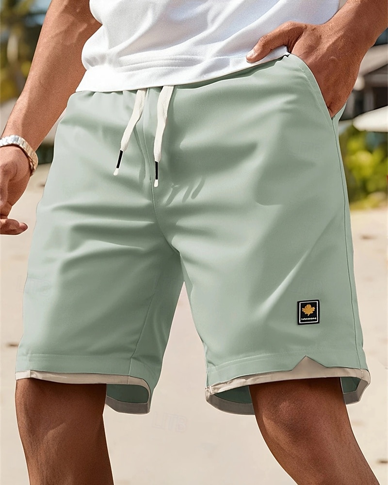 Per uomo Shorts Pantaloncini Estivi Pantaloncini casual Tasca Elastico in vita Coulisse Semplice Comodità Traspirante Corto All'aperto Vacanza Canotta sportiva Casual Nero Blu del 2025 a $12.99 –P10