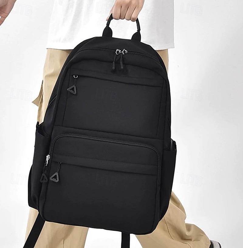 krämfärgad och blå skolryggsäck för kvinnor – minimalistisk och lätt skolväska med flera fickor för dagligt bruk och resor 2025 - $34.99 –P1