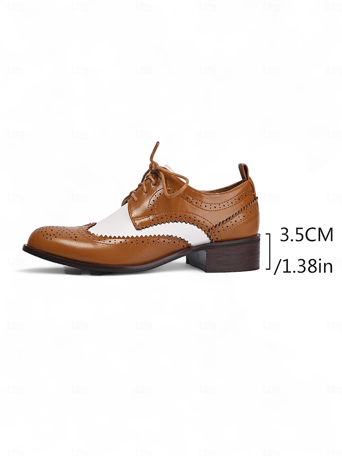 női fekete-fehér szárnyas oxford cipő - 1950-es évekbeli vintage brogue fűzős bőr alkalmi cipő irodába, hétköznapi kirándulásokra és retró ihletésű divatba 2025 - $46.99 –P6
