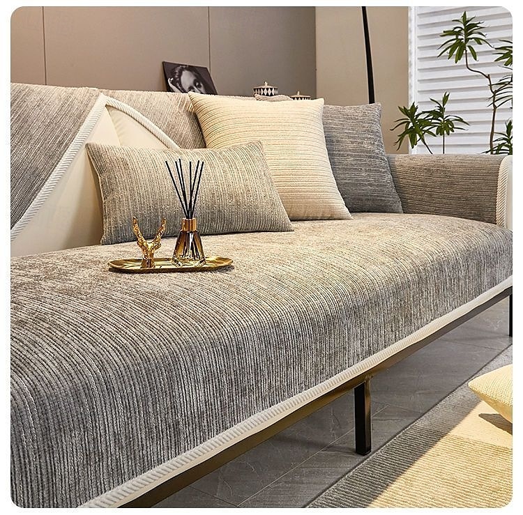 Waterproof Antimicrobial Simple Chenille Fabric Anti-scratch Couch Cover 2025 - $38.99 –P3