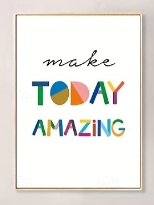 Affiche sur toile avec citations inspirantes et colorées, peinture décorative murale simple pour salon, chambre à coucher, décoration d'intérieur, sans cadre de 2026 ? $12.99 –P5