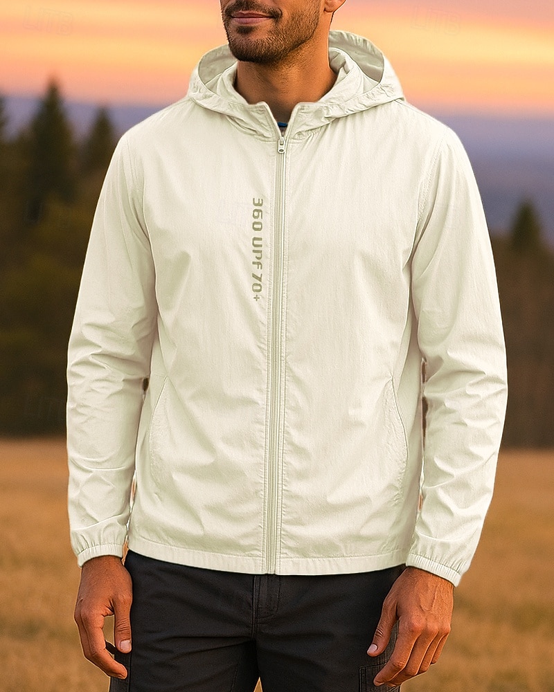 Herr Vindtät jacka Softshelljacka Vandringsjacka Utomhus Solskydd Lättvikt Andningsfunktion Vandringskläder Vandringskläder Sommar Vår Jacka Camping / vandring / grottforskning Löpning Ensfärgat 2026 - $31.99 –P9