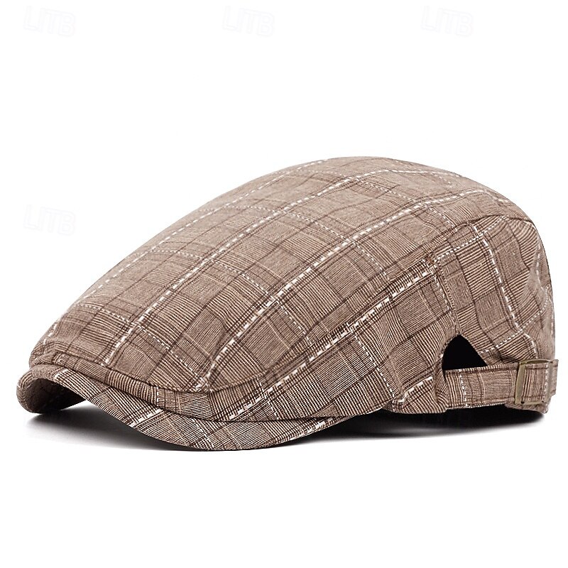 berretto a quadri alla moda da uomo e da donna - ripiegabile, lavabile a mano, autunnale &berretto alla moda primaverile, berretto alla moda autunnale con motivo a quadri, berretto ripiegabile del 2025 a $15.49 –P7
