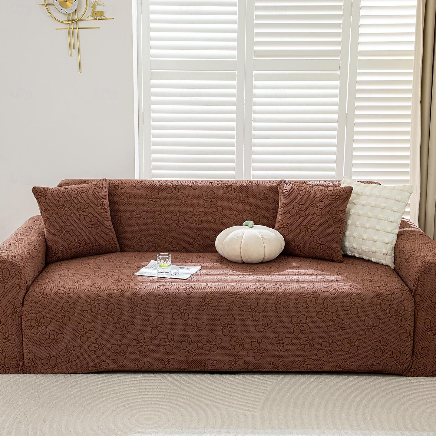 Capas de sofá de chenille para sala de estar, capa elástica de sofá com tudo incluído, jacquard grosso, capas de sofá de canto em forma de L, 1/2/3/4 lugares de 2025 por $72.99 –P4