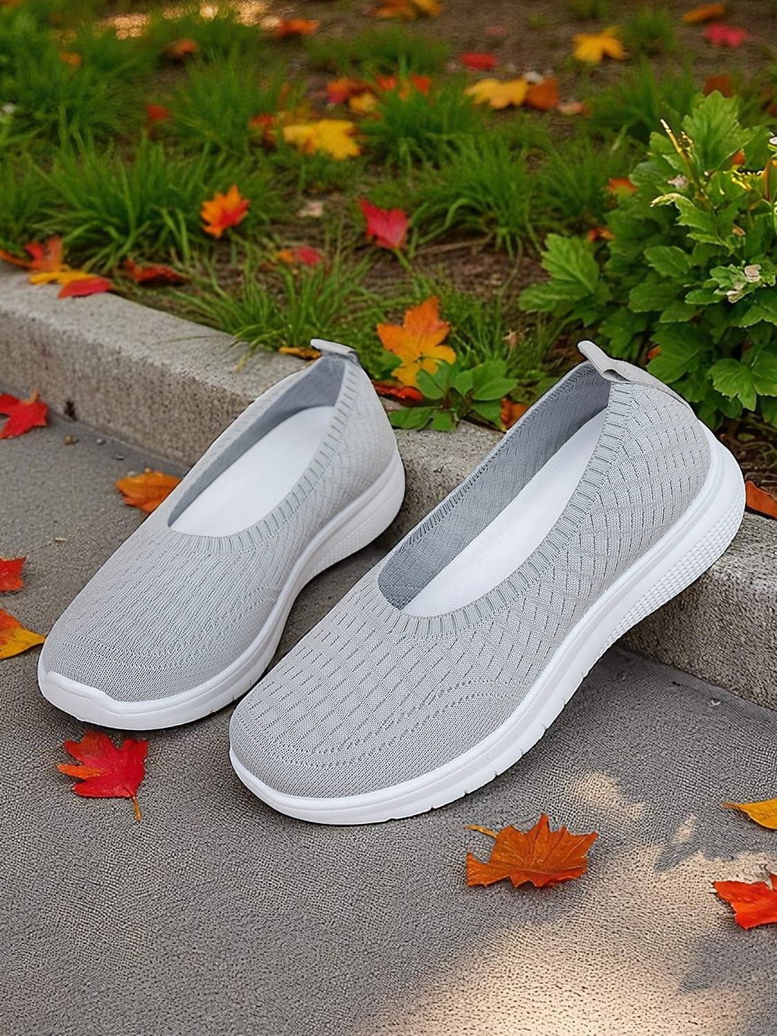 Grüne Flyknit-Wanderschuhe für Damen – leichte, bequeme Slip-On-Schuhe für Spaziergänge im Freien, zum Einkaufen und zum Tragen den ganzen Tag 2026 - E£1283.96 –P2