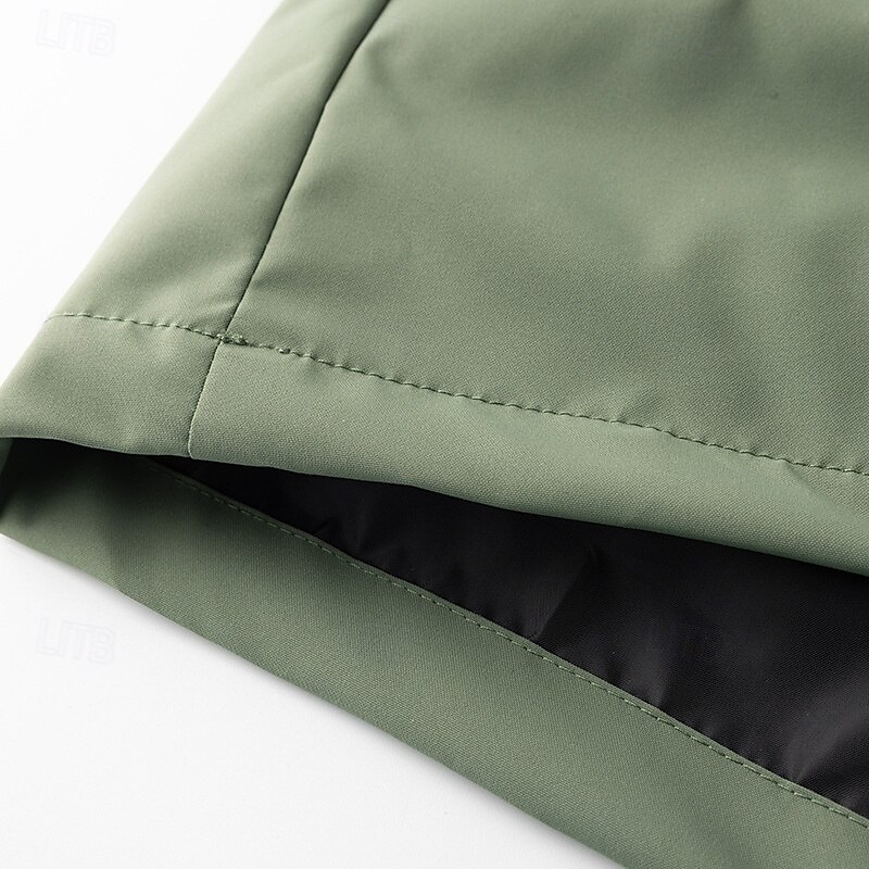 Herren Sport Jacke Regenmantel Wanderjacke Windjacke Outdoor Sport Wasserdicht Windjacke Reißverschluss Tasche Frühling Herbst Farbblock Mode Streetwear Mit Kapuze Regulär Hellgrün Dunkelgrün Khaki 2025 - $52.99 –P5