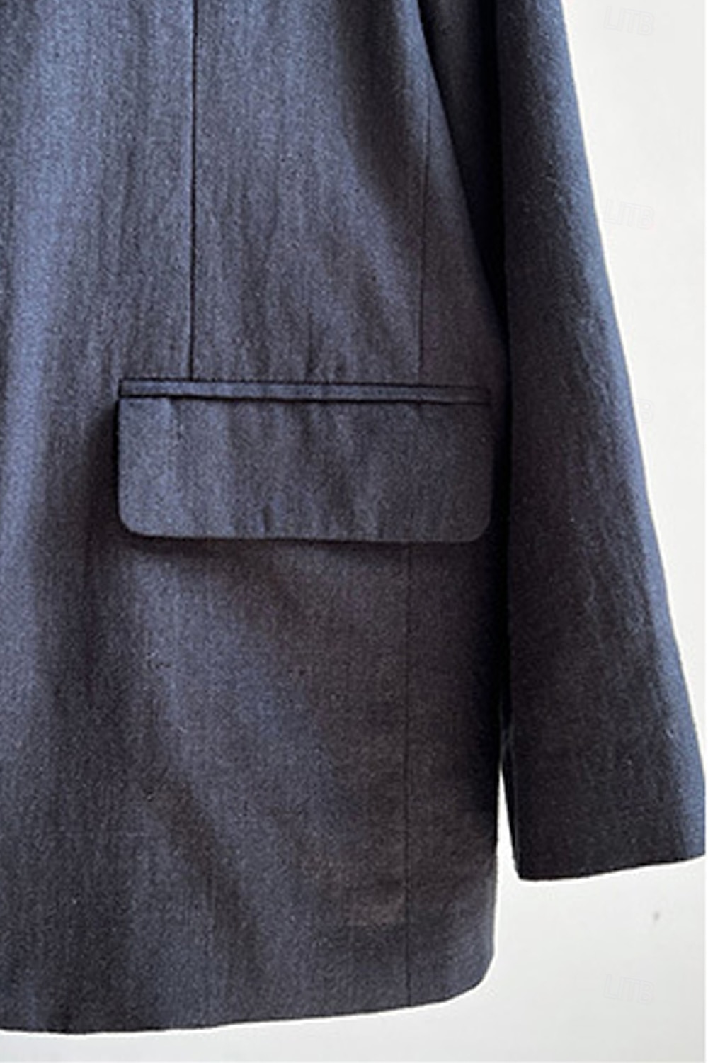 Blazer de lino y tencel para mujer, transpirable, con bolsillos y botones, elegante, vintage, a la moda, para uso diario, color liso, formal, para oficina o carrera, informal, de botonadura sencilla, 2026 - $81.99 –P4