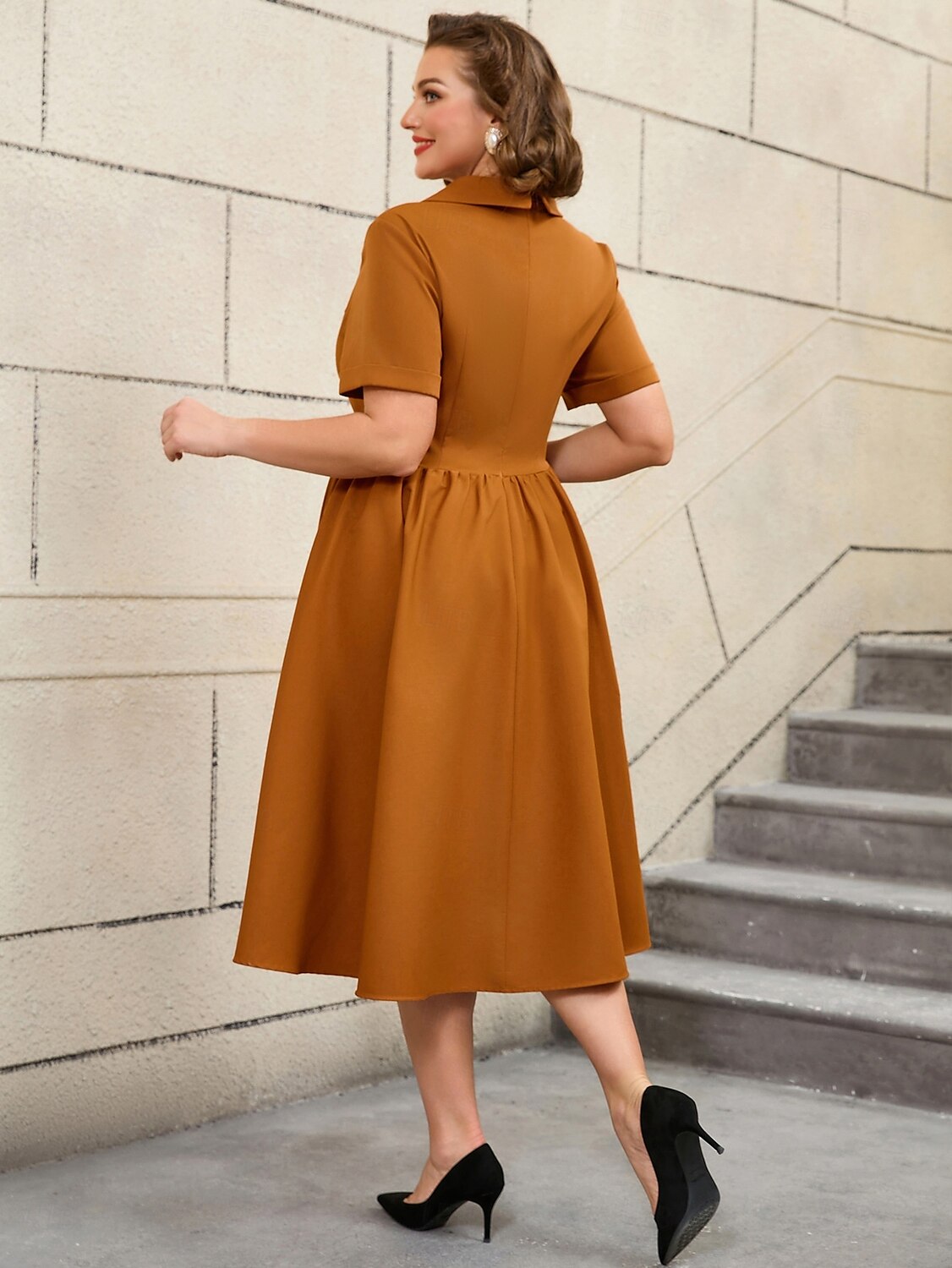 Retro 50. léta Rockabilly Polední Šaty na šaty Flare šaty Větší velikosti A-Linie Dámské Dovolená Maturita Párty a večer Dospělí Šaty Jaro léto 2025 - $59.99 –P13