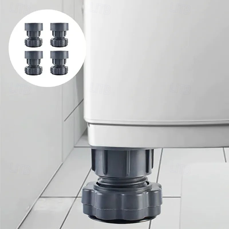 4 Pcs Height Adjustable Washing Machine Stand Anti Slip Furniture Base Riser Pads Shock Absorbing Feet for Refrigerator Washer Dryer Leveling Support Heavy Duty Stabilizer 2025 - $11.99 –P5