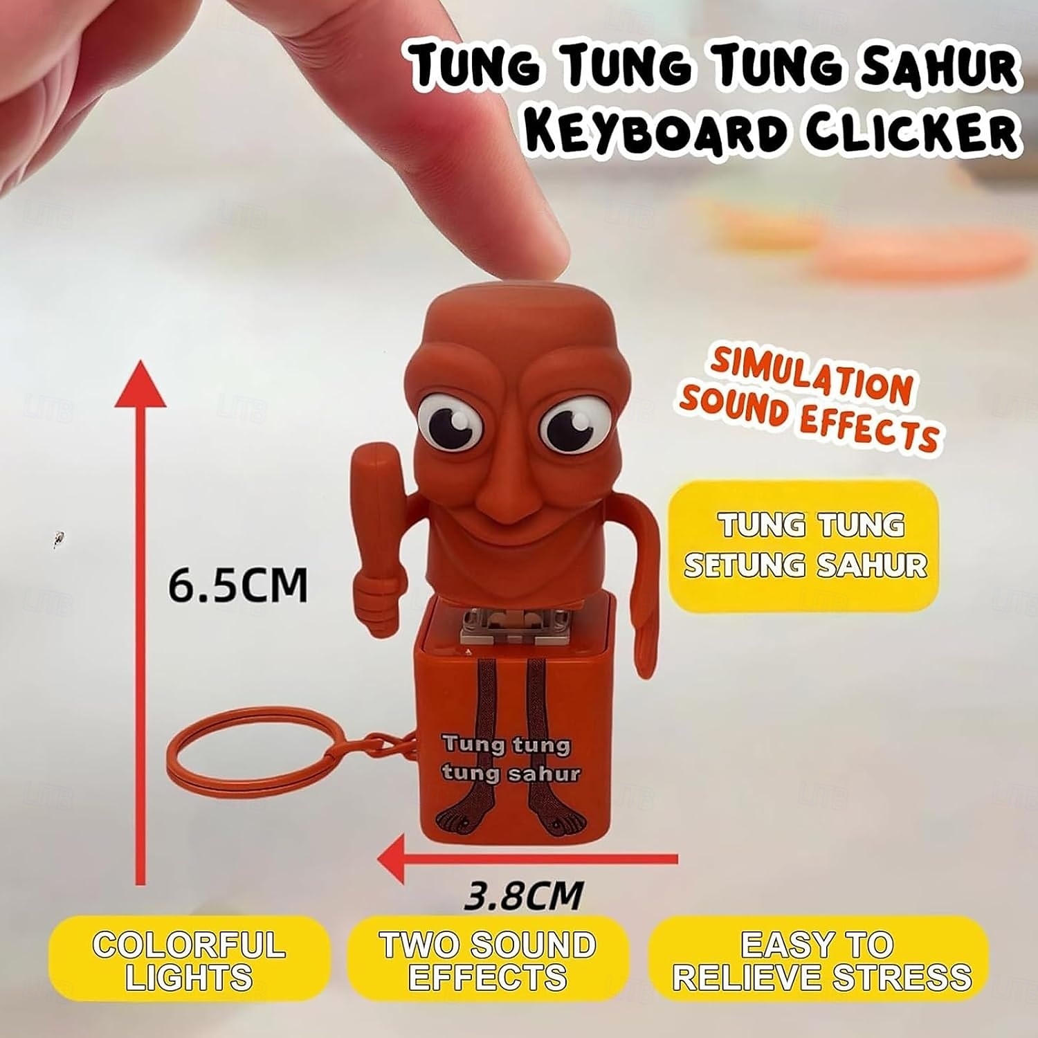 Tungtungtung Sahur Toys Wooden Stick Man Button Keychain Luminous Language Pendant Anime Peripheral Model Decorative Gift Toys 2025 - $7.99 –P6