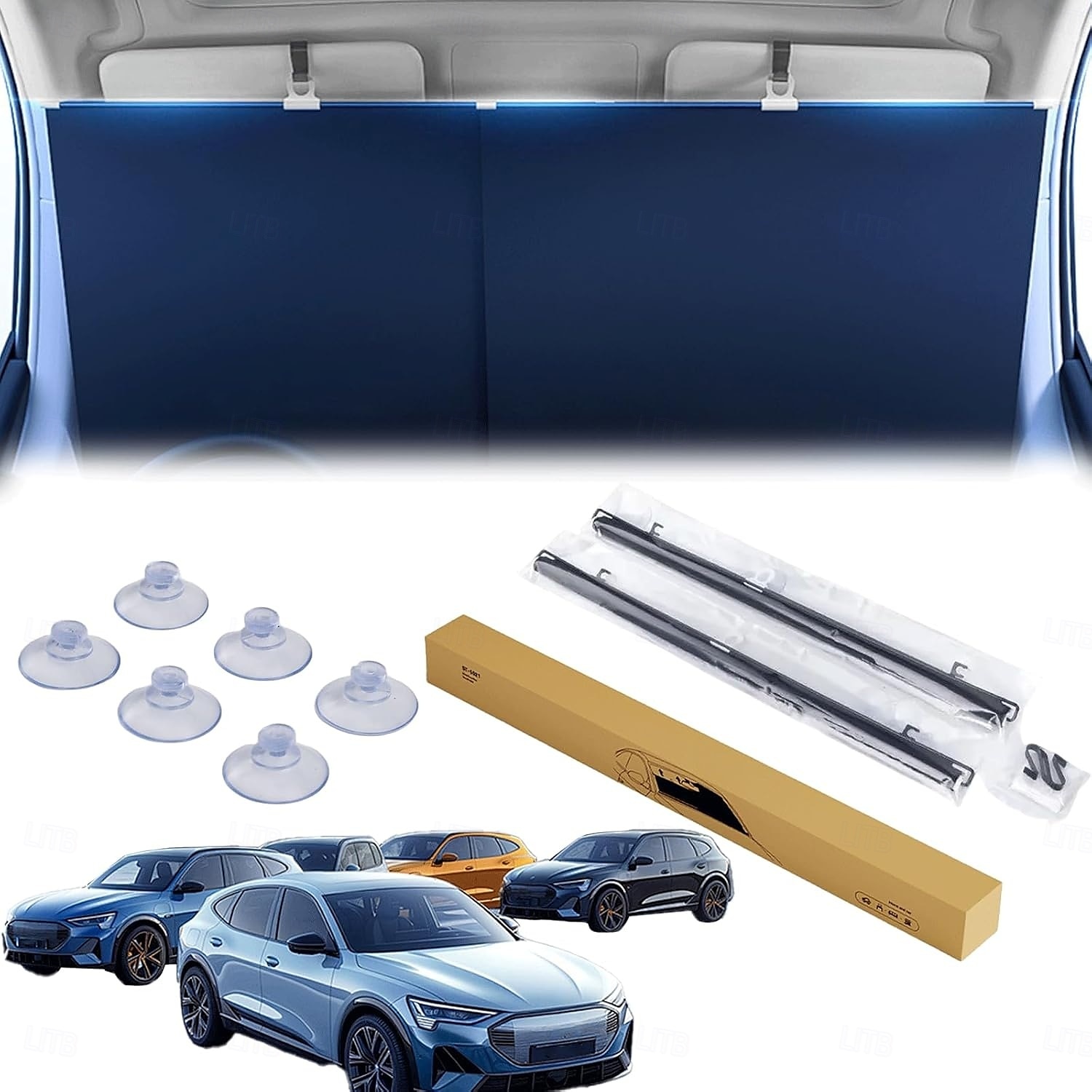 2 parasoles enrollables automáticos para parabrisas de coche, retráctiles, grandes, con ventosas, aptos para todo tipo de vehículos. 2025 - $31.99 –P14