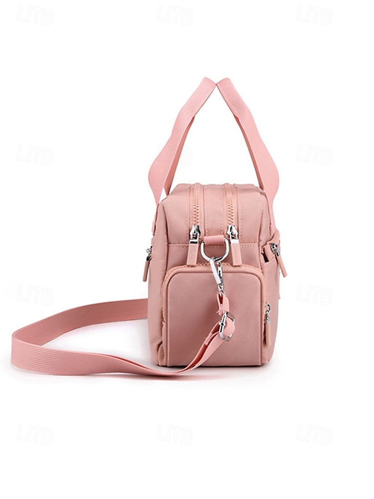 Női Crossbody táska Vállon átvetős táska Válltáskák Műanyag Hétköznapi Alkalmi / Napi Cipzár Több zsebbel Nagy kapacitás Könnyű Tömör szín Stétszürke Fekete Rózsaszín 2025 - $19.99 –P4