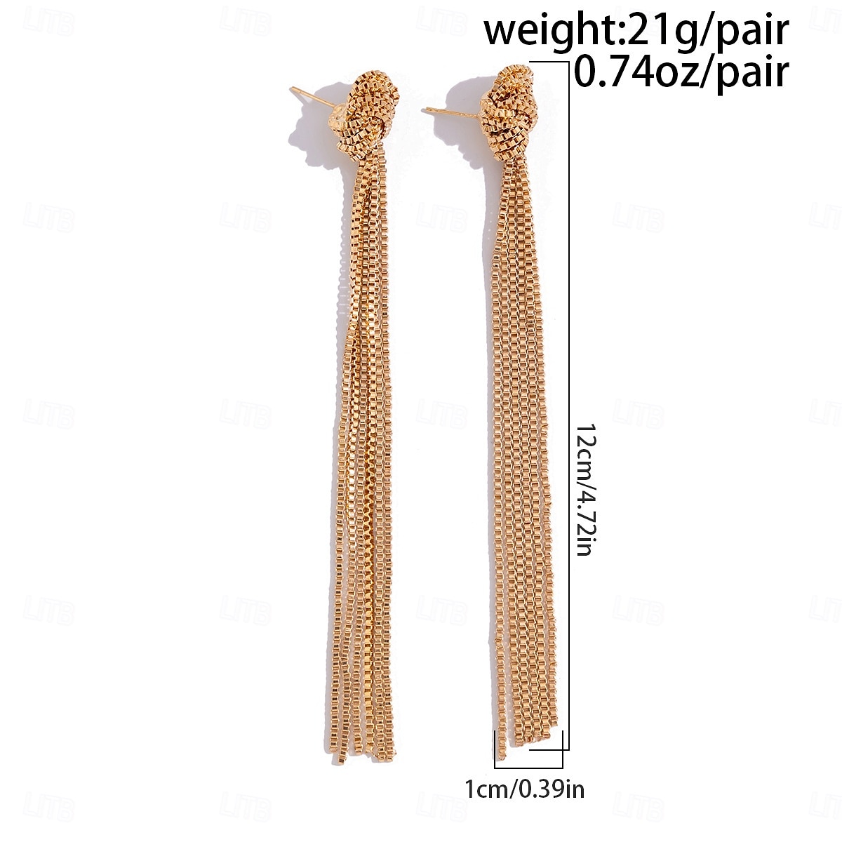 Dámský pozlacený střapcový náhrdelník - elegantní vrstvený řetízkový choker s dlouhými třásněmi, výrazný šperk na večírky, do nočních klubů a večerní akce 2025 - $11.99 –P6