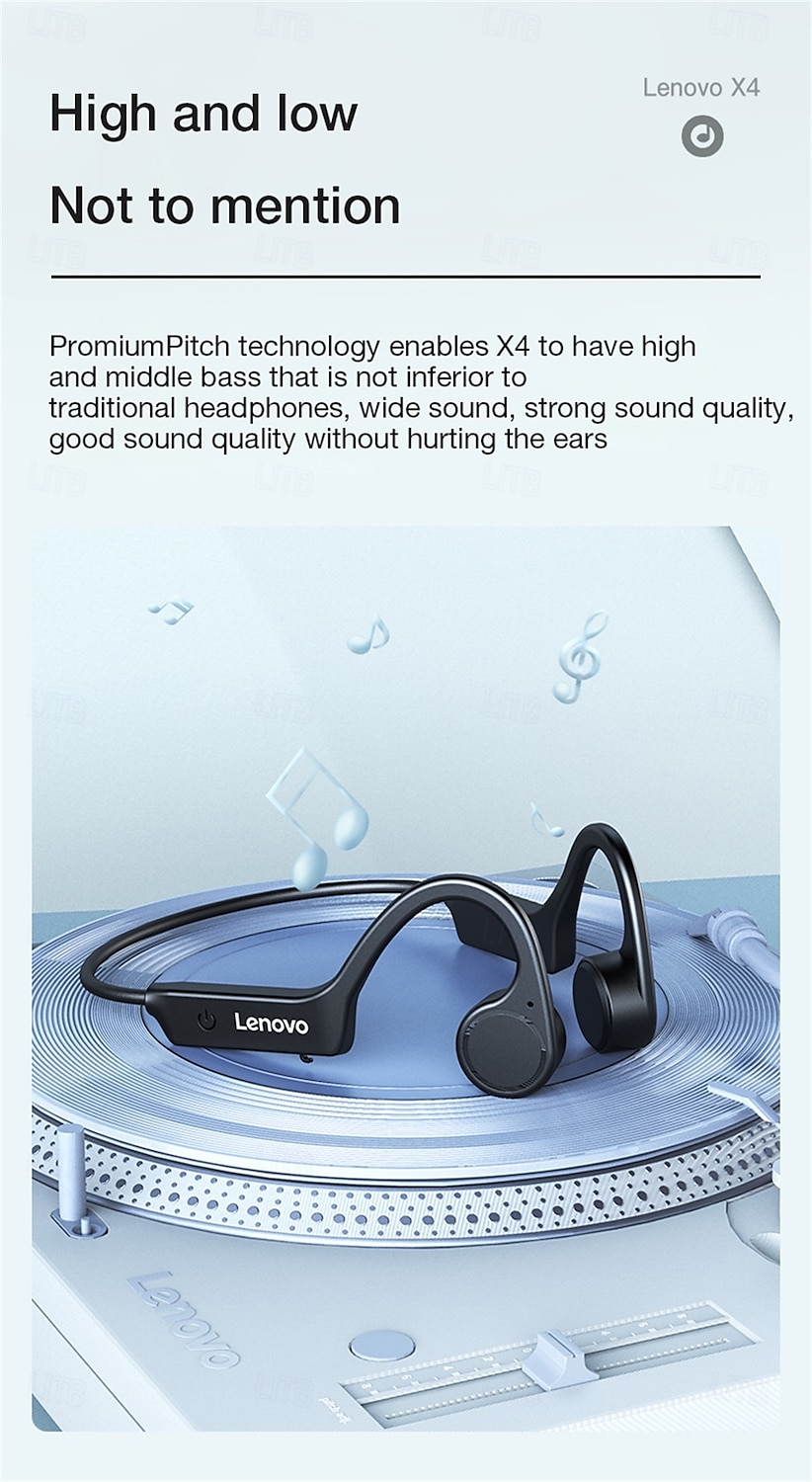 Lenovo X4 Bone Conduction Headphone Bone Conduction Headphones Bluetooth5.0 Ergonomic Design HIFI IPX5 for Apple Samsung Huawei Xiaomi MI Mobile Phone Valentine's Day Gift 2026 - $46.99 –P5