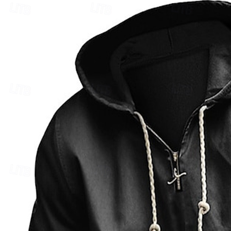 Homens Tático Preto Azul Marinha Com Capuz Tecido Zip Up Bolso frontal Quarter Zip Tático Desportos e Ar livre Casual Roupa de rua Legal Roupa de Esporte Outono & inverno Roupa Moletons Moletons de 2025 por $44.99 –P4