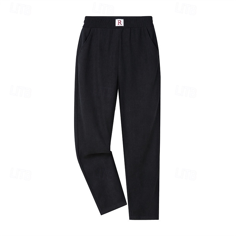 Per donna Pantaloni Eleganti Pantaloni Moda Streetwear Lunghezza intera Vita Alta Semplice Tasca Elastico in vita Traspirabilità Confortevole Streetwear Abbigliamento quotidiano Uscire Nero Marrone del 2025 a $16.99 –P2