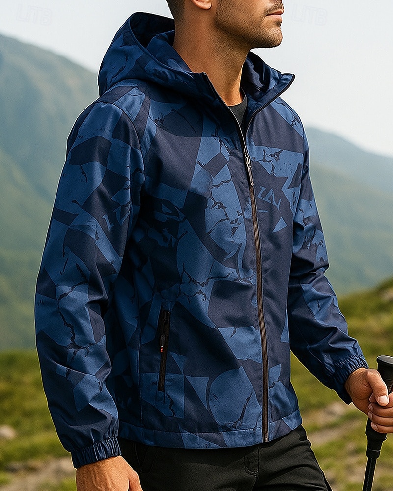 Hombre Cortavientos Chaqueta Chaqueta para senderismo Chaqueta rígida Al aire libre Impermeable Resistente al Viento Trajes de senderismo Ropa de senderismo Primavera Otoño Camiseta Camping 2025 - $23.99 –P3
