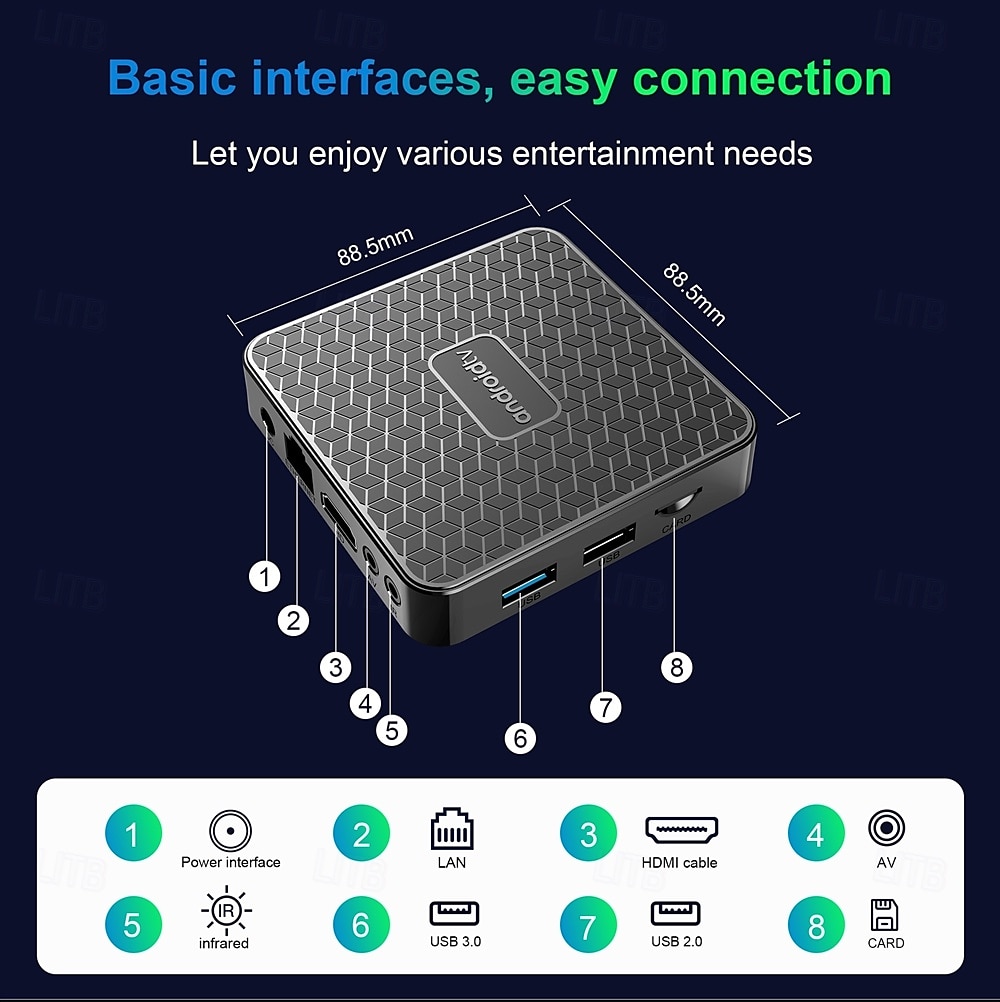 Mortal TV Box T1Mini Android 14 Voice Chromecast TV RockChip 3518 Multi-Core 4K Wifi6 BT5.0 16GB USB3.0 Video Games Set-Top Box 2025 - $38.99 –P10