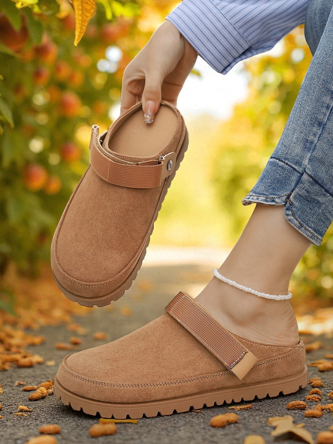 Damen-Slingback-Pantoletten – Clogs zum Reinschlüpfen mit Riemendesign für Herbstpicknicks, Gartenarbeit und Freizeit 2025 - $24.99 –P1