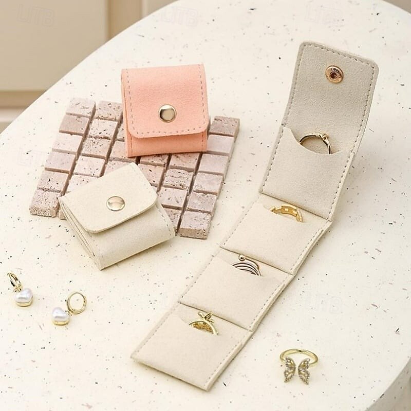 Mini sac à bijoux de voyage, pochette portable à fermeture éclair pour bagues, boucles d'oreilles, colliers, étui de rangement compact pour femmes et filles, rangement d'accessoires de voyage en plein de 2025 ? $9.99 –P2