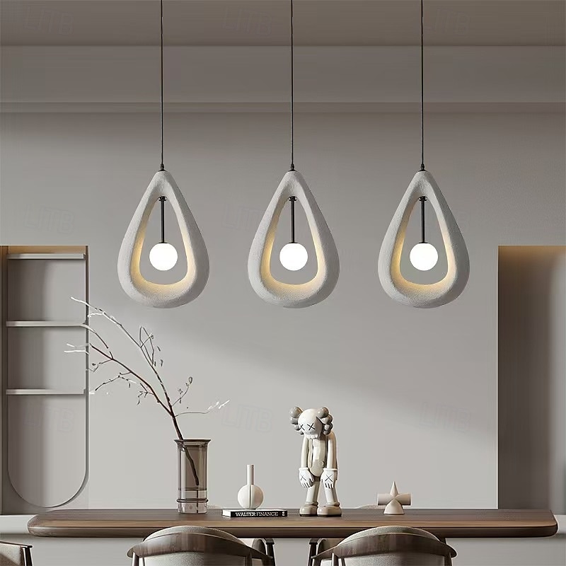 Duże, nowoczesne lampy wiszące, japońskie lampy wiszące w stylu wabi-sabi, żyrandol w kształcie kropli deszczu do jadalni, kuchni, wyspy, korytarza, restauracji, g9 50 cm 2025 - $399.99 –P4