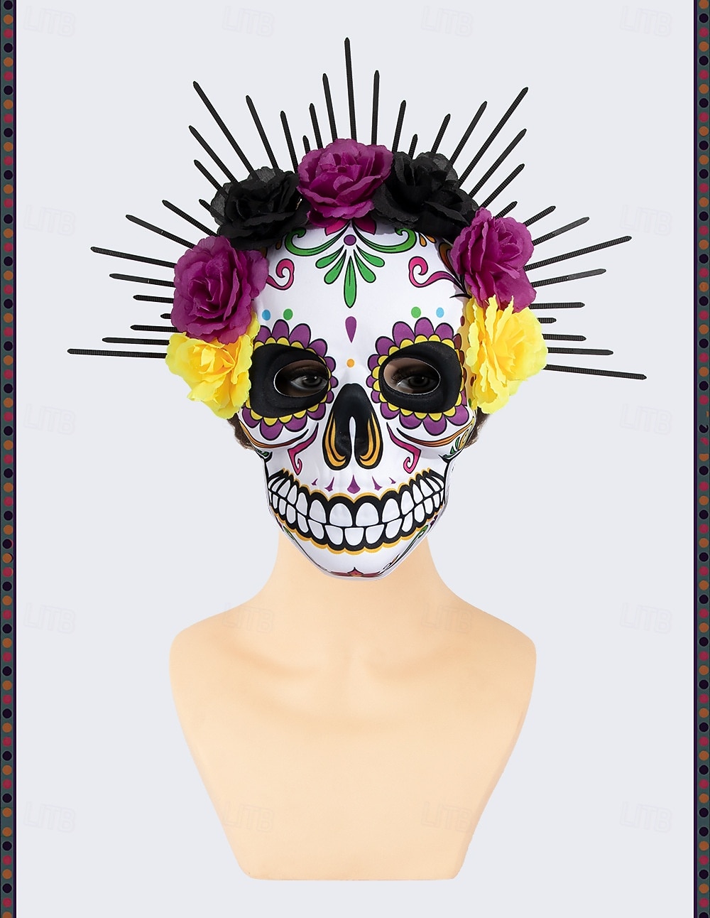 Crânio de açúcar Dia das Bruxas Máscara Assustador Cara Completa Adulto Mulheres Dia Das Bruxas Carnaval Dia dos Mortos Espetáculo Festa Fantasias fáceis de Halloween Vestir-se de 2025 por €18.12 –P3