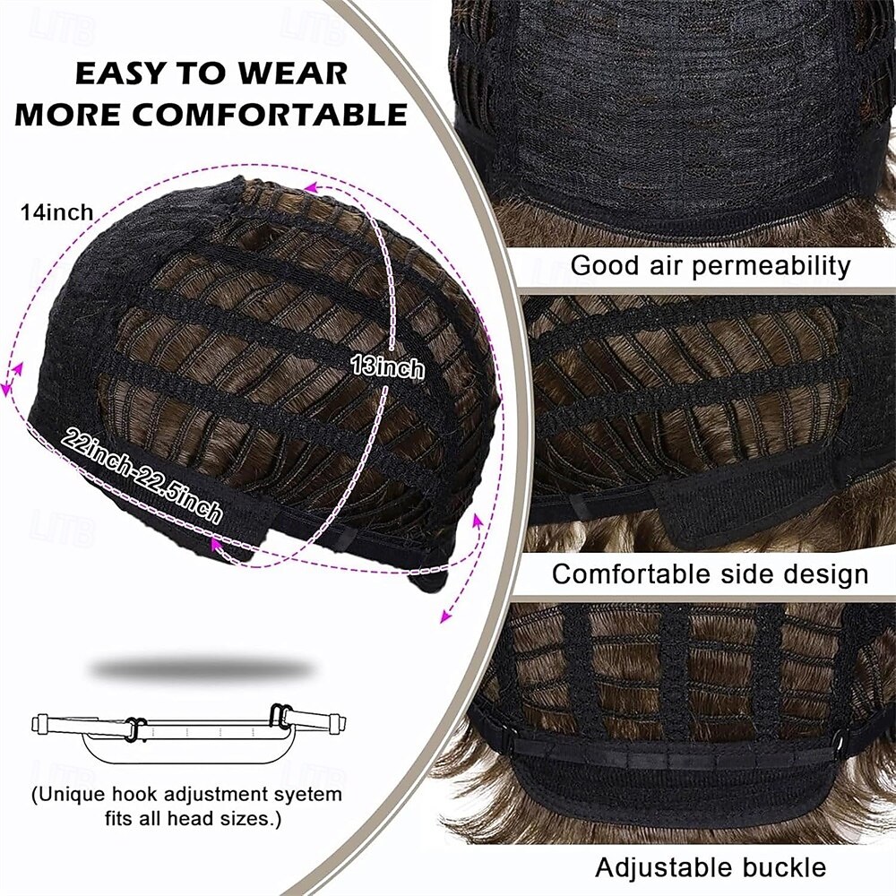 Long Wavy Brown Wigs for Men Synthetic Heat Resistant Cosplay Halloween Costume WigLight Brown 2026 - $23.99 –P6