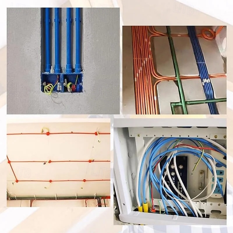 Dispositif universel d'enfilage de fil, outil d'extraction de câble d'électricien, enfileur de fil pour conduits et canaux muraux, guide-fil en acier durable pour l'installation de câbles électriques de 2025 ? $12.99 –P7