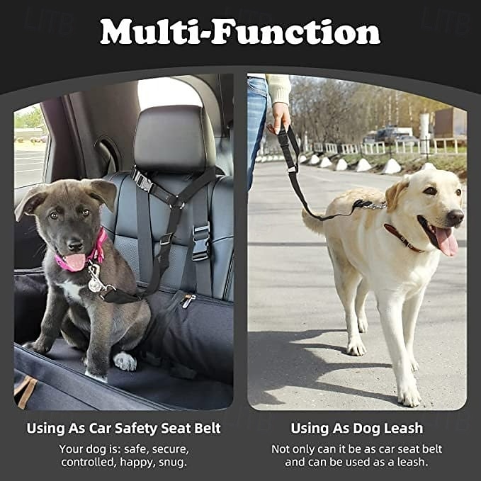 Laisse de voiture réglable pour chien, ceinture de sécurité élastique réfléchissante pour animaux de compagnie, harnais de sécurité multifonctionnel sans traction pour grands chiens, accessoires de de 2025 ? $7.99 –P3