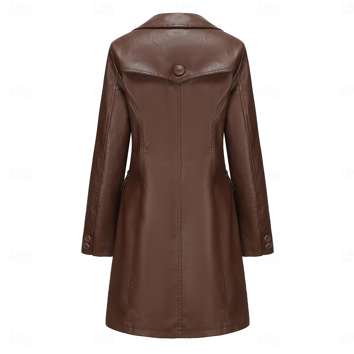 Women's Coat Comfortable Buttons Fashion Street Style Plain Outdoor Casual Daily Long Turndown Regular Fit Long Sleeve Outerwear Black Burgundy Camel Fall Winter 2025 - $57.99 –P14