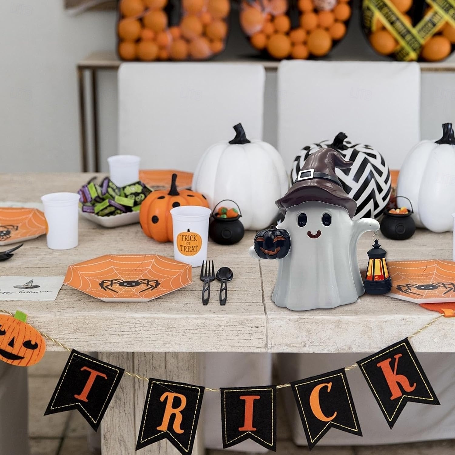 1 ks halloween venkovní solární vodotěsná lucerna duchů vnitřní a venkovní nádvoří zahradní cesta terasa restaurace ložnice dekorativní světlo krajinářské světlo 2025 - $23.99 –P7