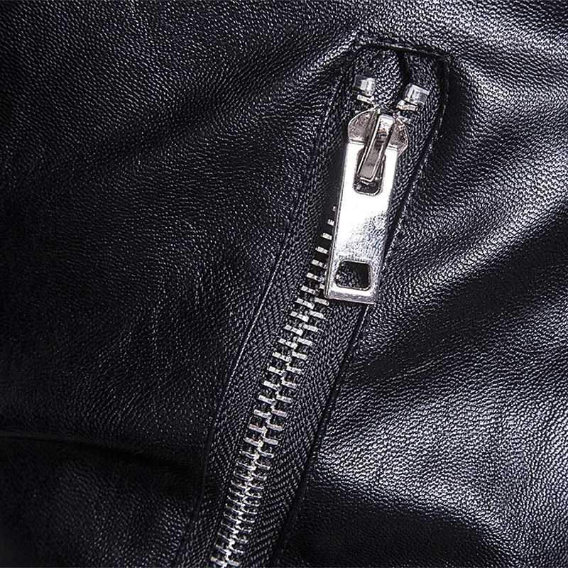 Voor heren Jas van imitatieleer Bikerjack Motorjas Vakantie Dagelijks Winddicht Houd Warm Zak Herfst Winter Effen Modieus Klassiek Revers Normaal Zwart Jacks 2026 - $57.99 –P8
