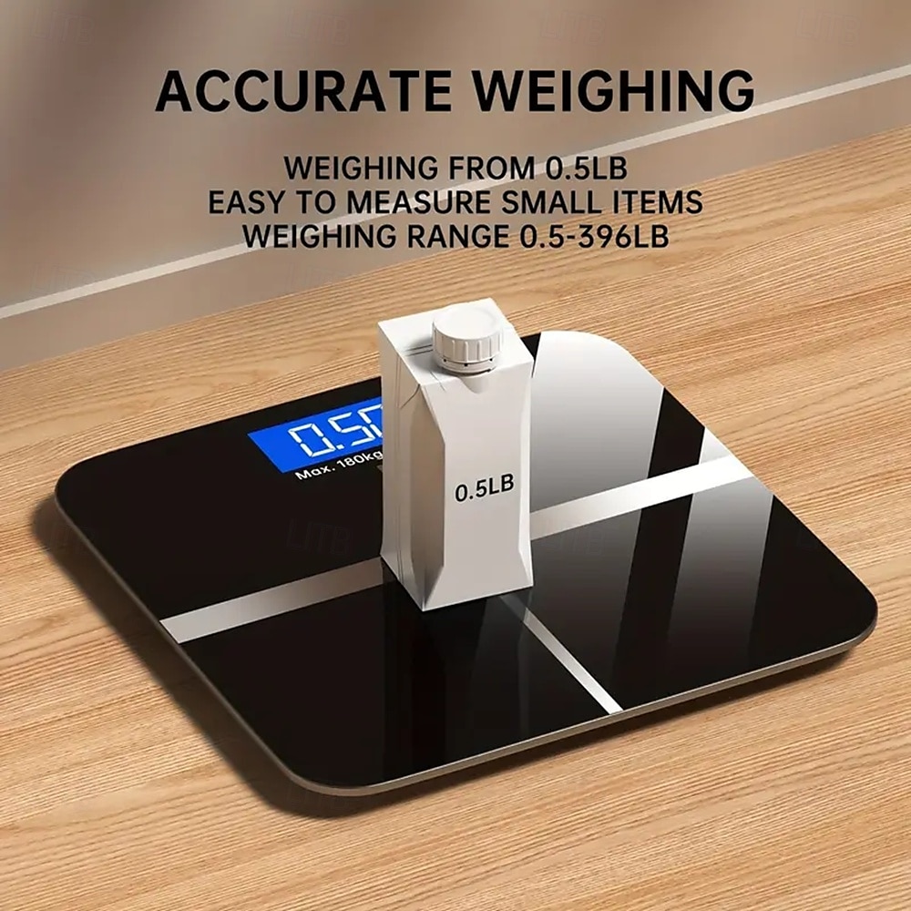 Electronic Scale 396 Pound Digital Bathroom Scale High-precision Scale with LED High-definition Display and Temperature Display (switchable To Kilograms or Pounds) Ultra Wide Platform High-precisi 2025 - $34.99 –P6