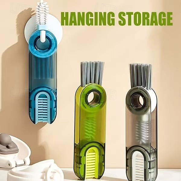 Lot de 3 brosses de nettoyage multifonctions 3 en 1, brosses en forme de U pour le bord et le couvercle des bouteilles d'eau, thermos, biberons, nettoyage des espaces étroits, outil de nettoyage des de 2025 ? $11.49 –P3