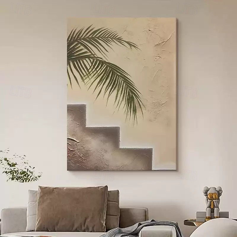 Handmade Oil Paintings Canvas Wall Art Decoration Modern Wabi-Sabi Style Large Leaves for Home Dining Room Decor Rolled Frameless Unstretched Painting 2026 - $61.99 –P6