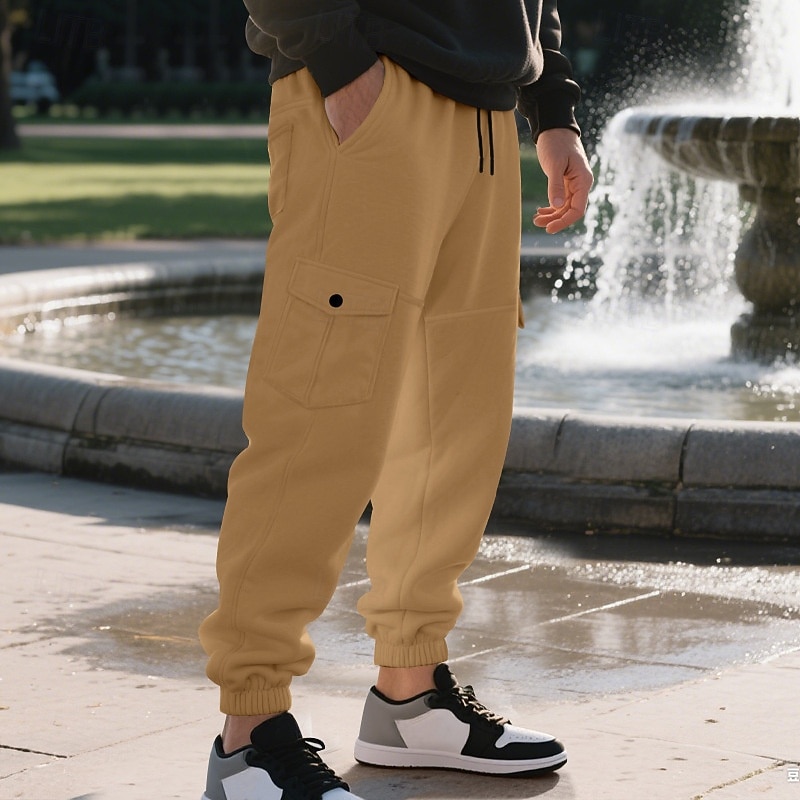 Per uomo Pantaloni sportivi Pantaloni da tuta Joggers Pantaloni da Tuta Cargo Tasca Elastico in vita Coulisse Semplice Comodità Sport all'Aperto Quotidiano Moda Casual Verde militare Nero del 2026 a $22.99 –P2
