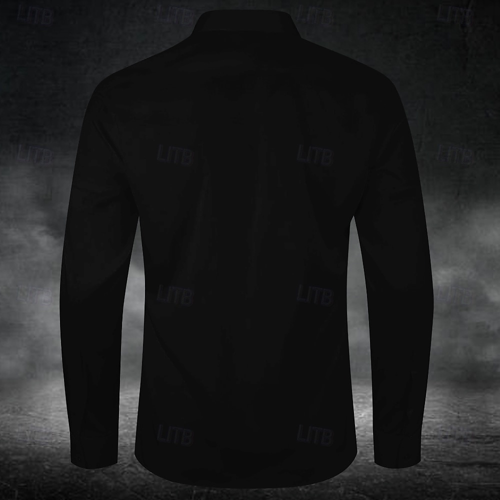 Dragon's Cross by Sarah Richter Men's Skull Dragon Button Up Shirt Long Sleeve Designer Shirt Limited Artist Edition 2025 - $25.99 –P2