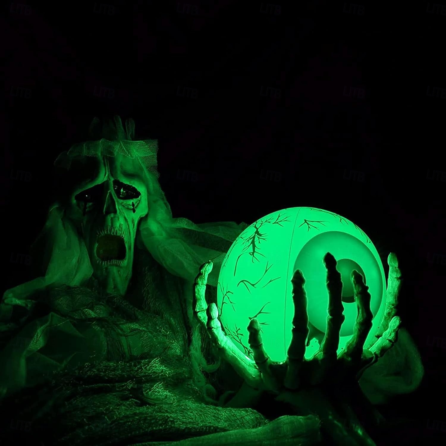1 ks halloween 40/60cm nafukovací vzduchový model rgb oční dekorační lampa vnitřní a venkovní nádvoří zahradní párty hororová a podivná atmosféra dekorační světla 2025 - $15.99 –P11