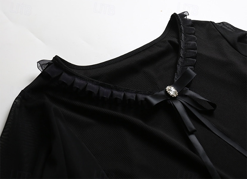 Danse Latine Haut Nœud Couleur unie Épissage Femmes Performance Entraînement Demi Manches Haut Polyester de 2025 ? $37.99 –P2