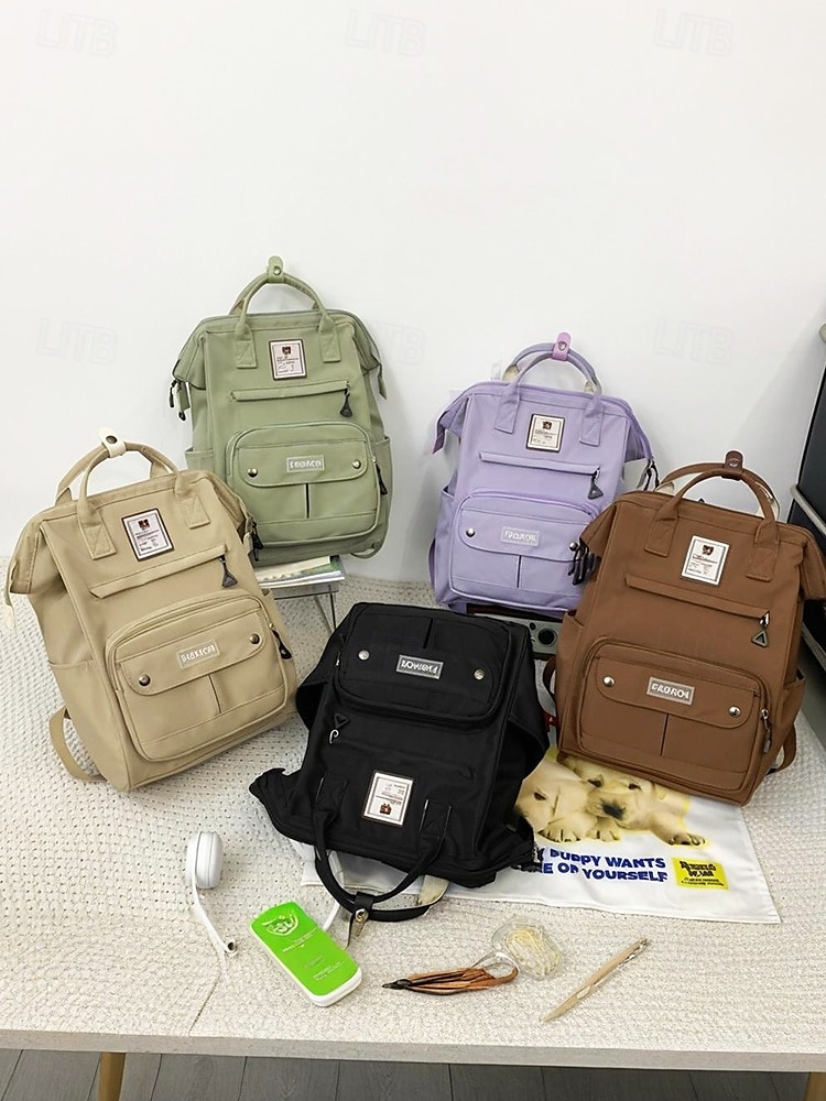 Sac à dos multi-poches en nylon pour femme – Sac de voyage léger et de grande capacité, idéal pour l'école et le quotidien, idéal pour les adolescentes et les filles de 2025 ? $24.99 –P10