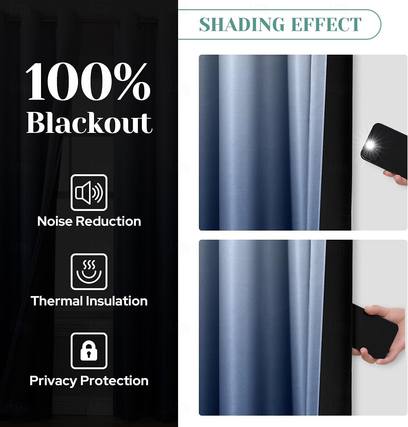 Cortinas 2025 nuevas cortinas opacas impresas en 3D con bloqueo total de luz, cortinas recubiertas con diseños gráficos únicos, paneles de ventana modernos para dormitorio o sala de estar 2025 - $87.99 –P13