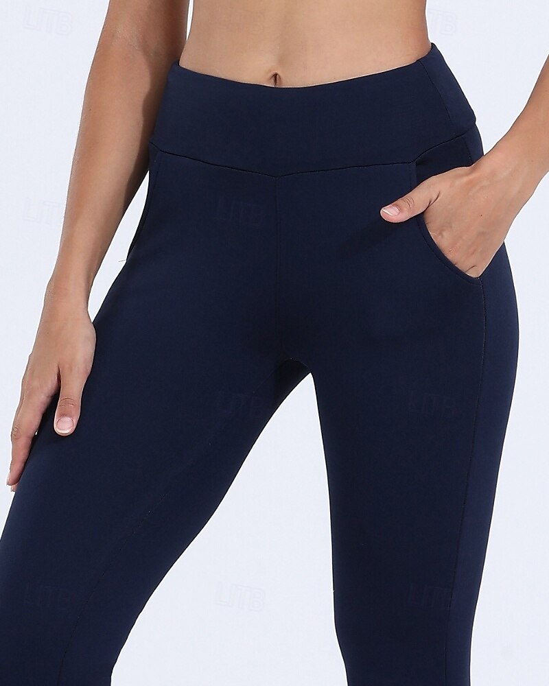 Dame Bukser Leggings Gatemote Fritid Full lengde Naturlig عادي Lomme Elastisk midje comfy Gate Ferie Helg Svart Mørk Marineblå Vinter Normal 2025 - $14.99 –P4