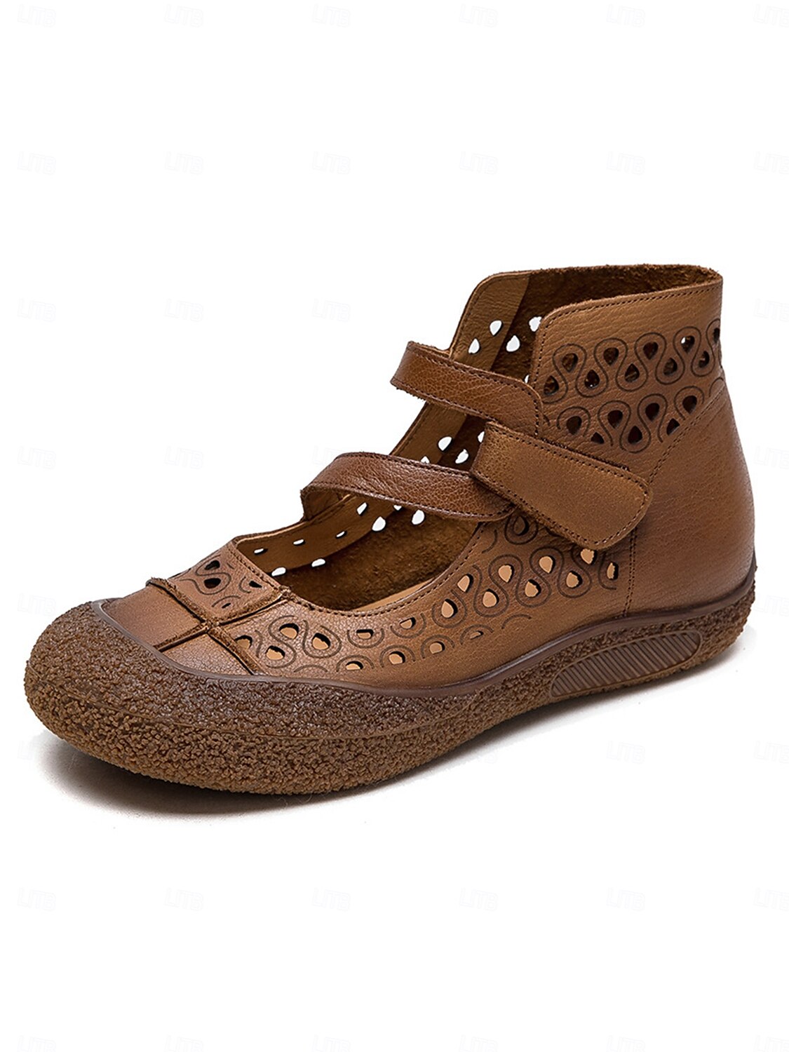 Mary-Jane-Schuhe aus Kunstleder mit weiter Passform und Cut-outs – bequemer Retro-Casual-Stil für Bauernhofbesuche, Gartenspaziergänge und Wochenendausflüge 2025 - $29.99 –P1