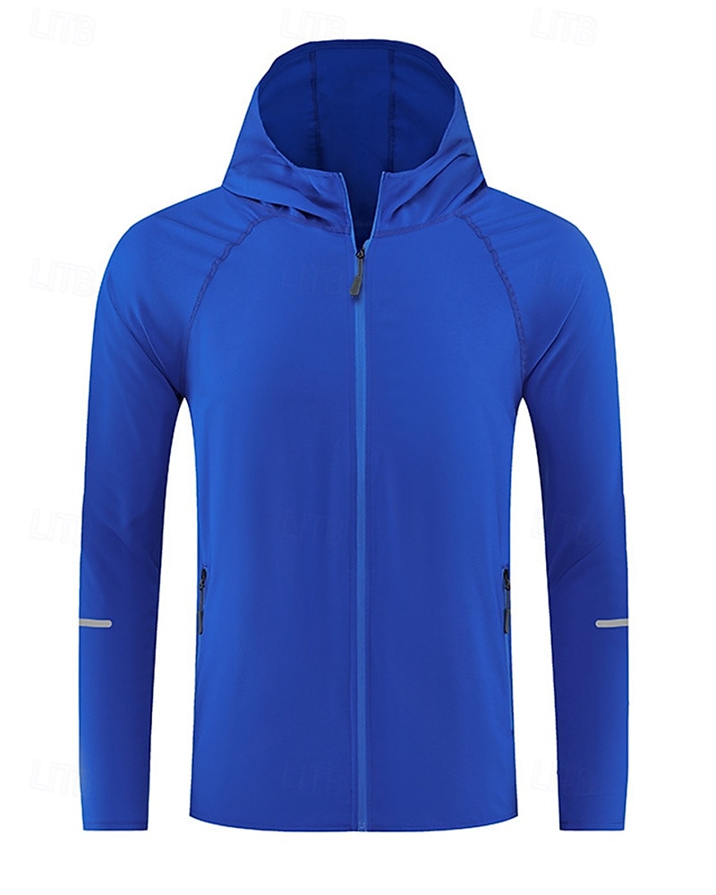 Męskie Běžecká bunda Kurtka Outdoorowa Kurtka z kapturem Kieszeń Ściągana na sznurek Długi rękaw Top Athleisure Odporność na wiatr Szybkie wysychanie Odprowadza wilgoć Oddychający Wędkarstwo Piesze 2025 - $26.99 –P9
