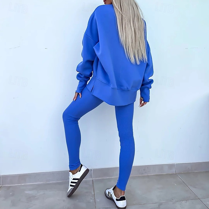 Dámské Tepláková souprava Mikina s kapucí Legíny na běhání Rozparek Jednobarevné Celotělové oblečení Jaro Podzim Černá Růžová Tělocvična Výcivk Běh Vysoký pas Větruvzdorné Lehká váha Odvod vlhkosti 2026 - $34.99 –P12