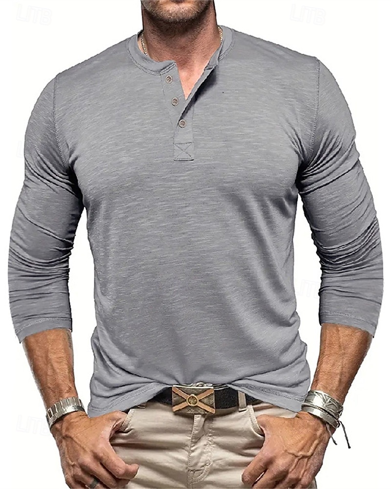 Per uomo Camicia da escursionismo cima dell'escursionismo Camicia Henley Manica Lunga Maglietta Top Esterno Leggero Traspirante Zip a un quarto Poliestere Nero Bianco Blu marino Tennis Golf Corsa del 2025 a $19.99 –P8