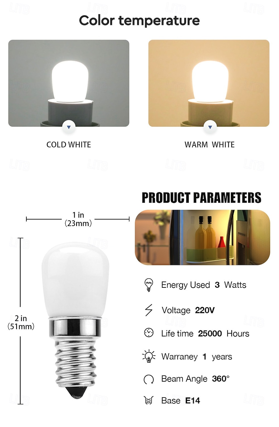 10 Pcs 2W E14 LED Fridge Light Bulb Refrigerator Corn bulb AC 220V LED Lamp White/Warm white SMD2835 Replace Halogen Light 2026 - $30.99 –P5