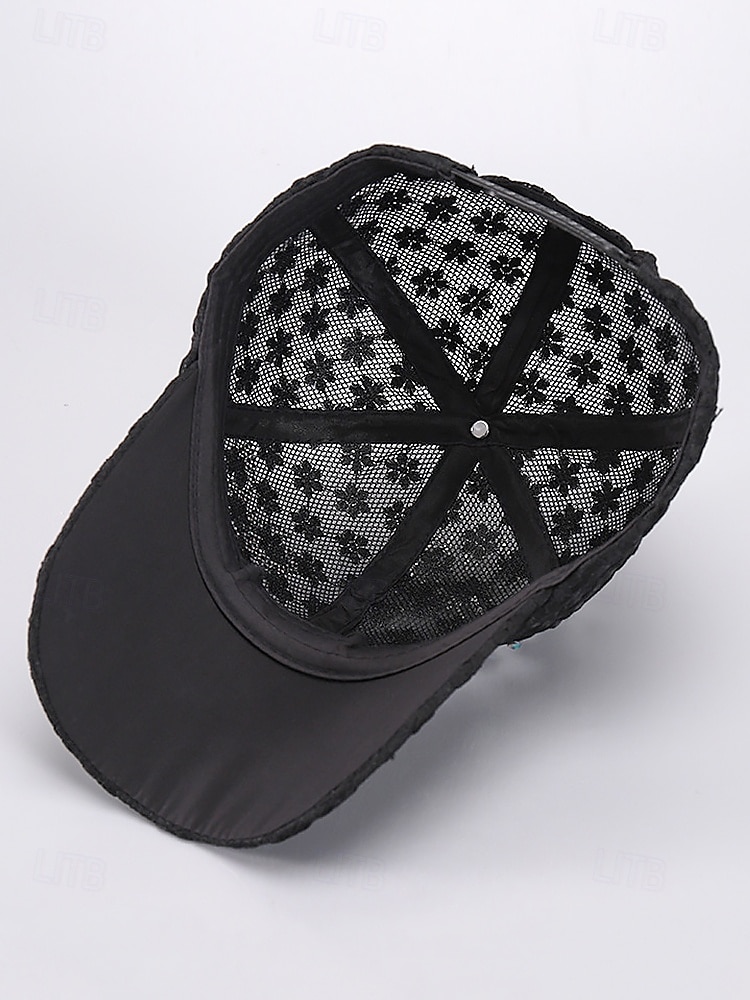 női légáteresztő, hálós, virágmintás, strasszos baseballsapka - elegáns pillangós dizájn, ideális divatos szabadidős tevékenységekhez, szabadtéri tevékenységekhez és bulikhoz 2025 - $11.99 –P7